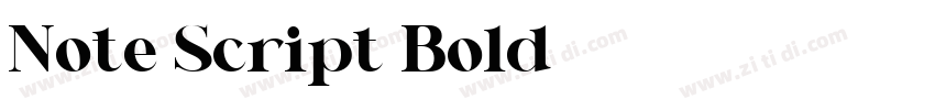 Note Script Bold字体转换